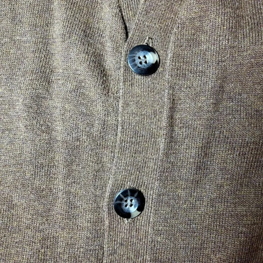 Oak Hill Mens‎ Sable Brown Button Front VNeck Sleeveless Cotton Sweater 2XLT